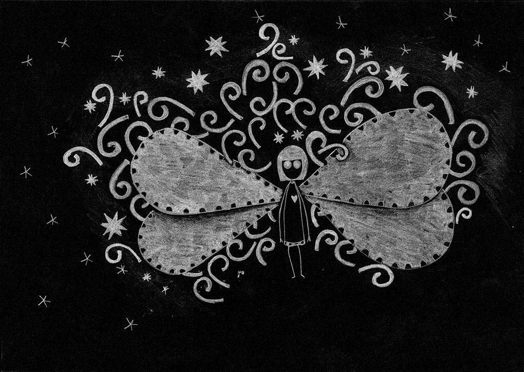 One day .. my wings are growing so much .. that I could fly anywhere I wish