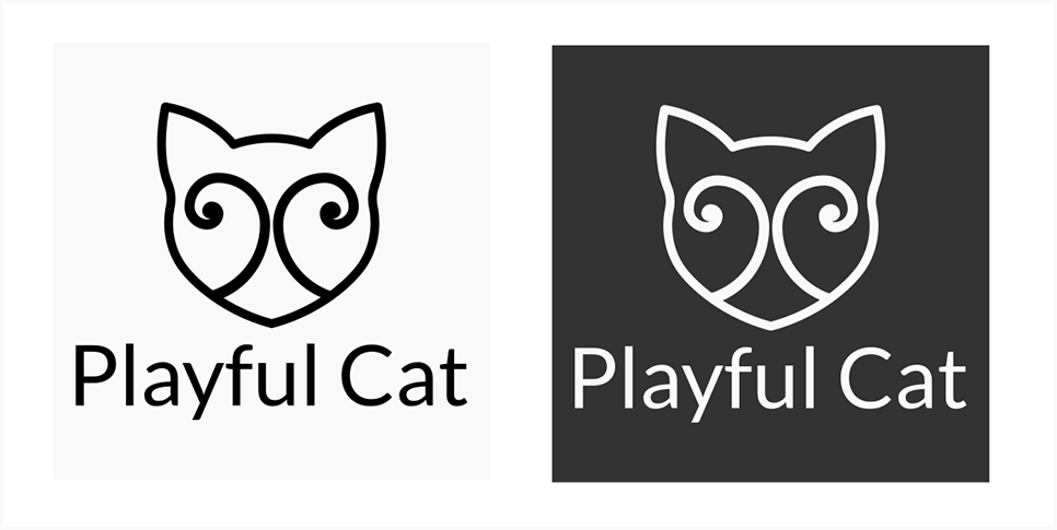 Playfulcat logo b ja w