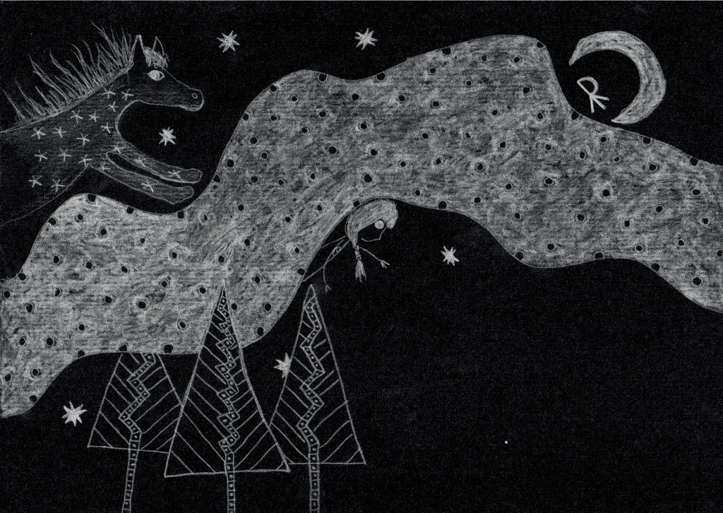 River in the midnight sky. Tauno Erik