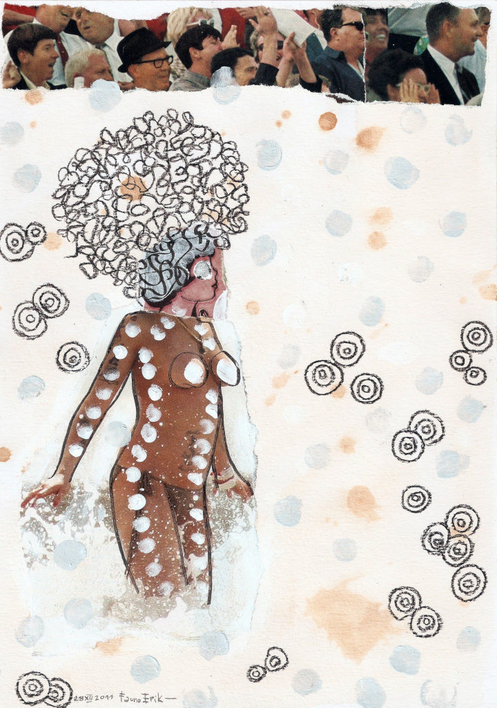 Avalik Tähelepanu. Public Attention. Collage on paper. Tauno Erik