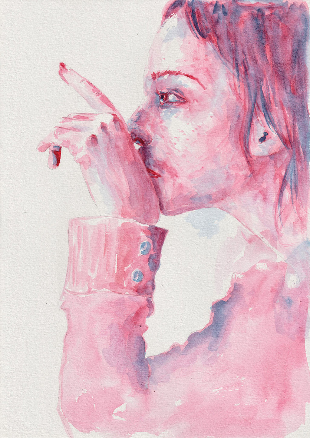 YOU. Watercolor, A4, Tauno Erik