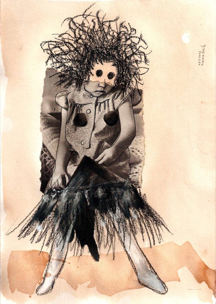 Burn All II. Collage on paper. Tauno Erik