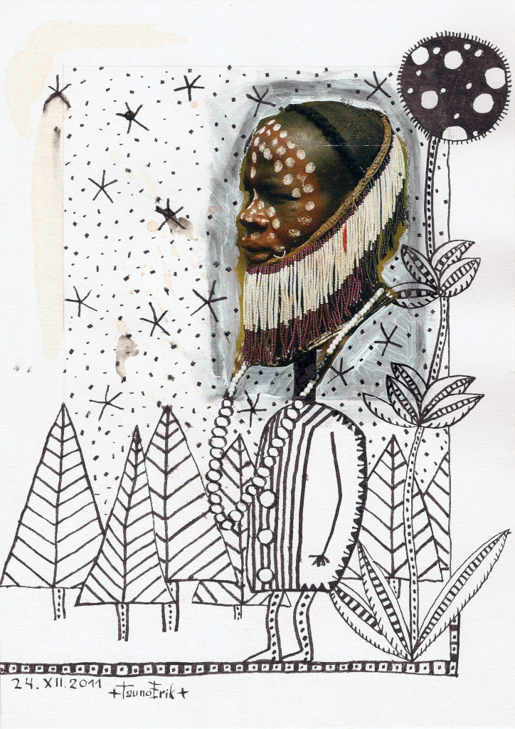 Talv. Winter. Collage on paper. Tauno Erik