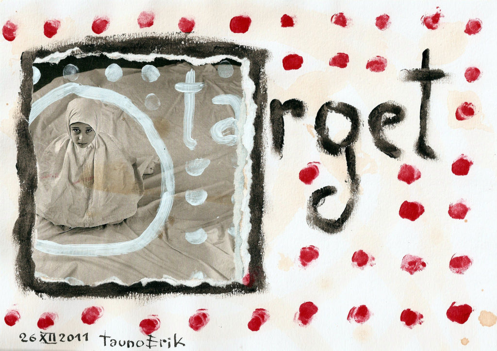 Target. Collage on paper. Tauno Erik