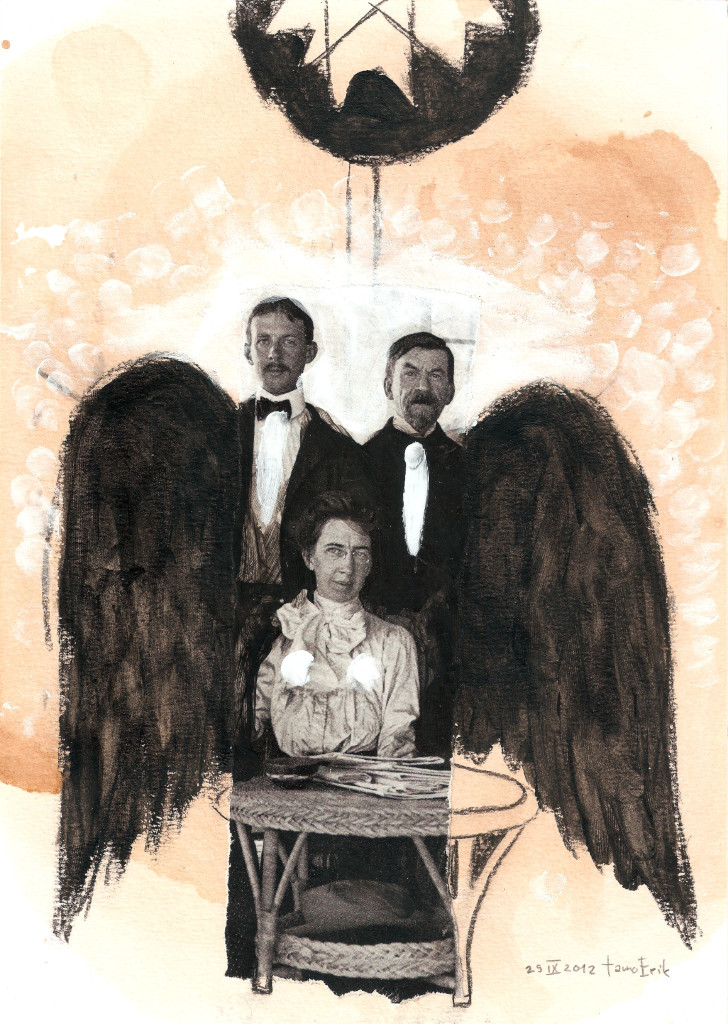 Pigeon. Collage on paper. Tauno Erik