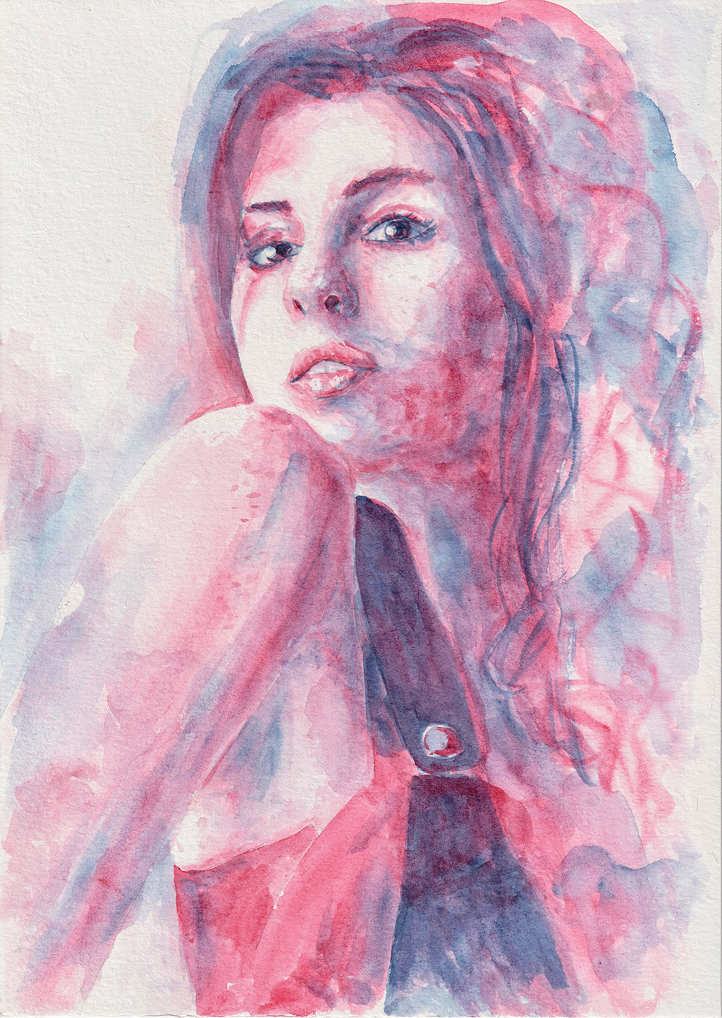 Amy. Watercolor, A4, Tauno Erik