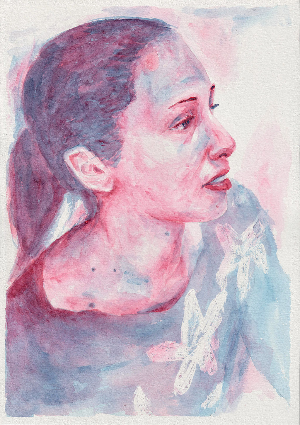Kaia. Watercolor, A4, Tauno Erik
