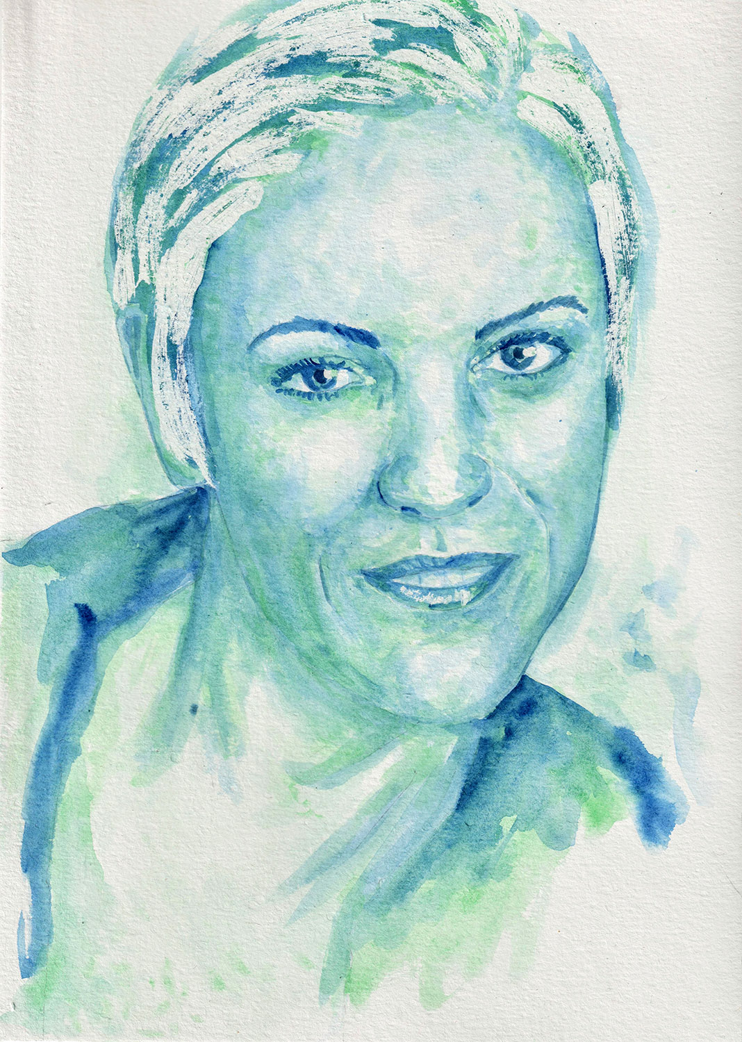 Valeria. Watercolour on A4 paper. Tauno Erik