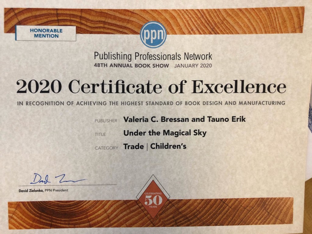 Certificate of Excellence. Under The Magical Sky