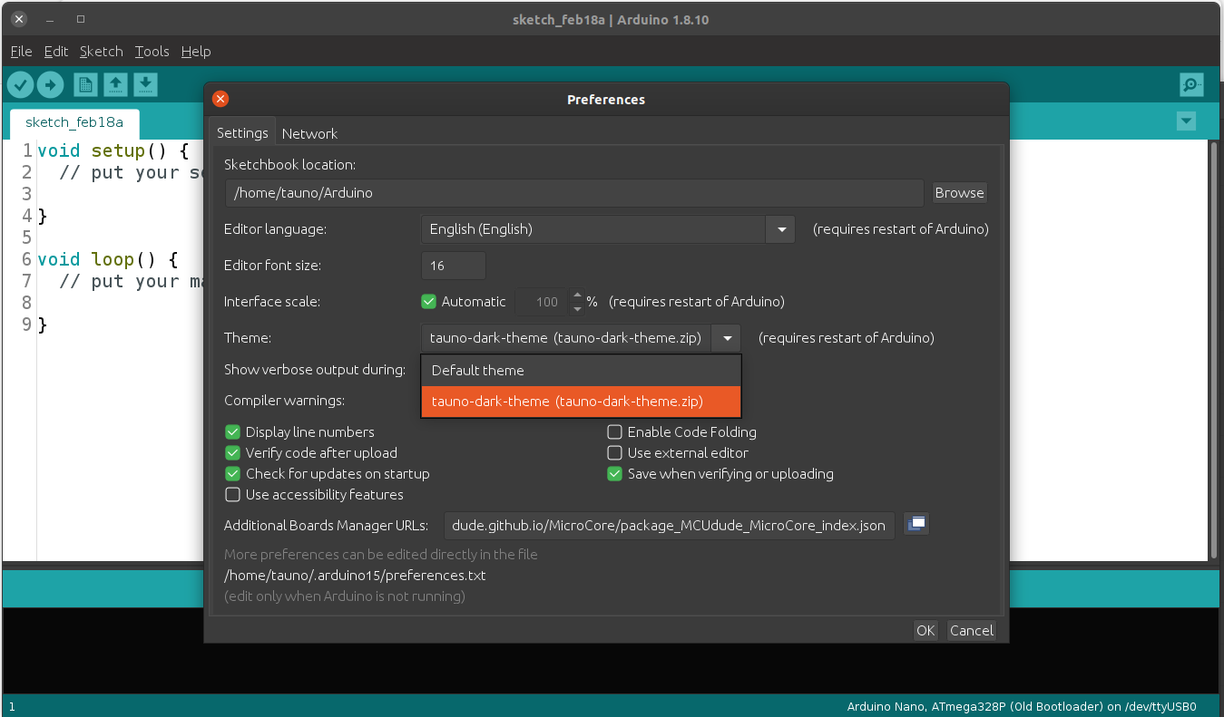 Arduino Dark Theme – Tauno Erik
