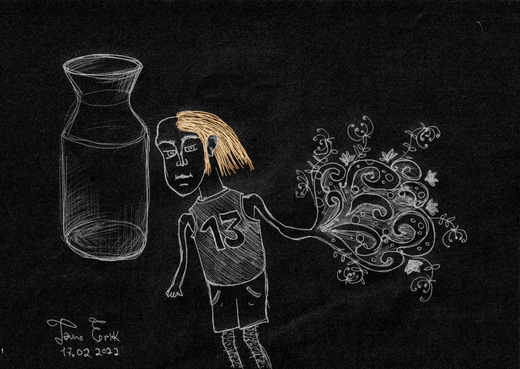 A man with golden hair, Tauno Erik, 2022