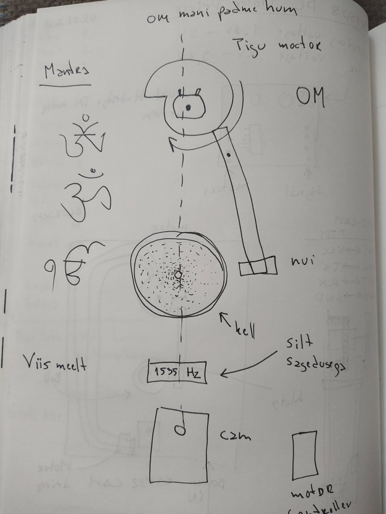Tauno Erik Person detector electronic sculpture sketch