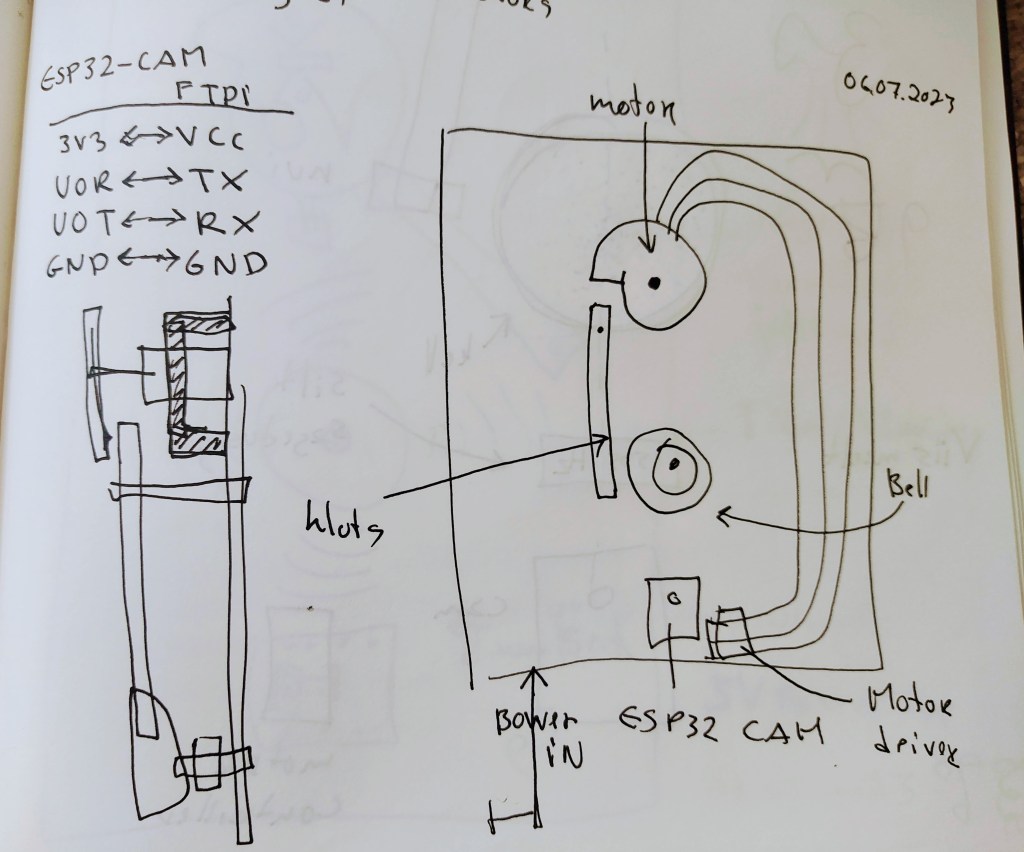 Tauno Erik Person detector electronic sculpture sketch