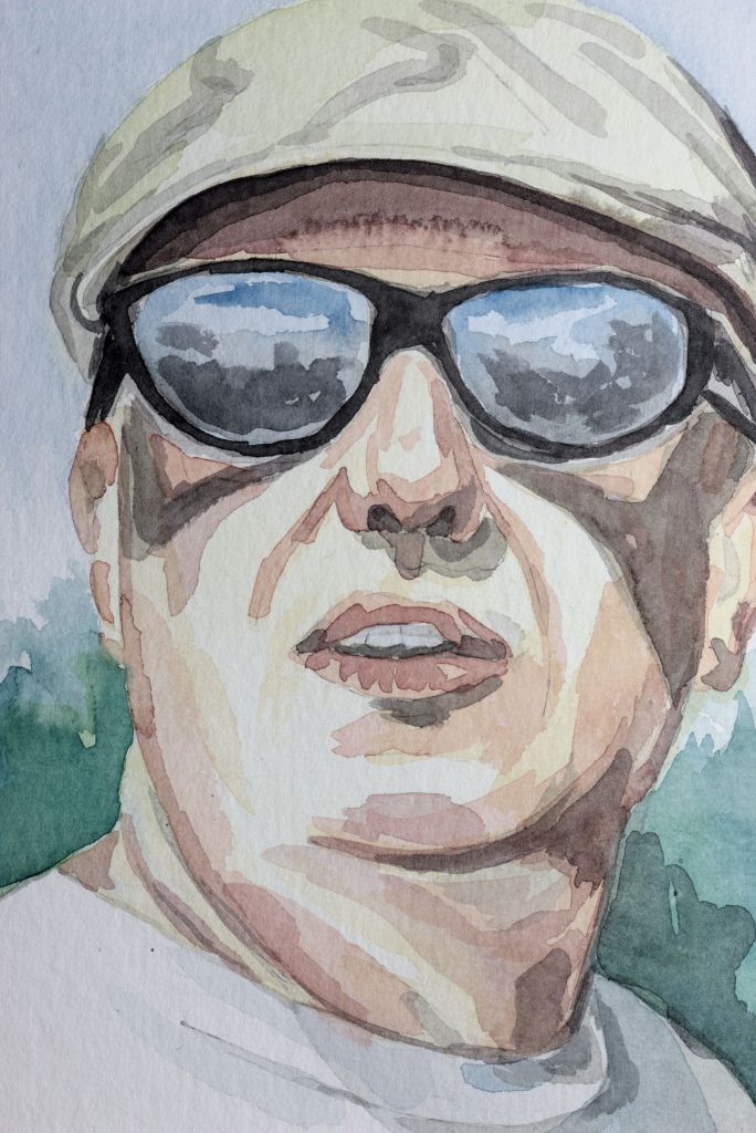 "Erkki", Akvarell, 2024, Tauno Erik, 24x32 cm, 425g/m2 Hahnemühle paber