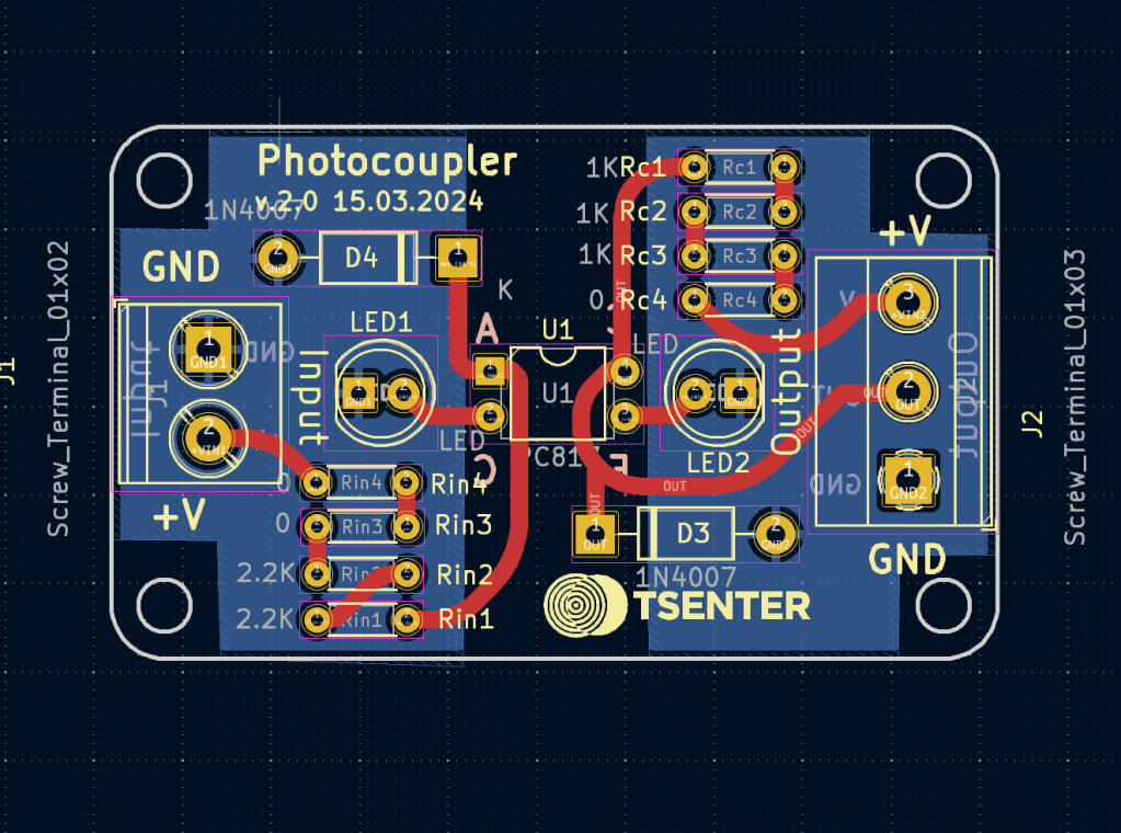 Photocoupler PCB, Tauno Erik
