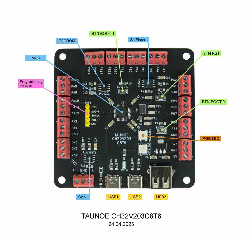 TAUNOE CH32V203C8T6 layout